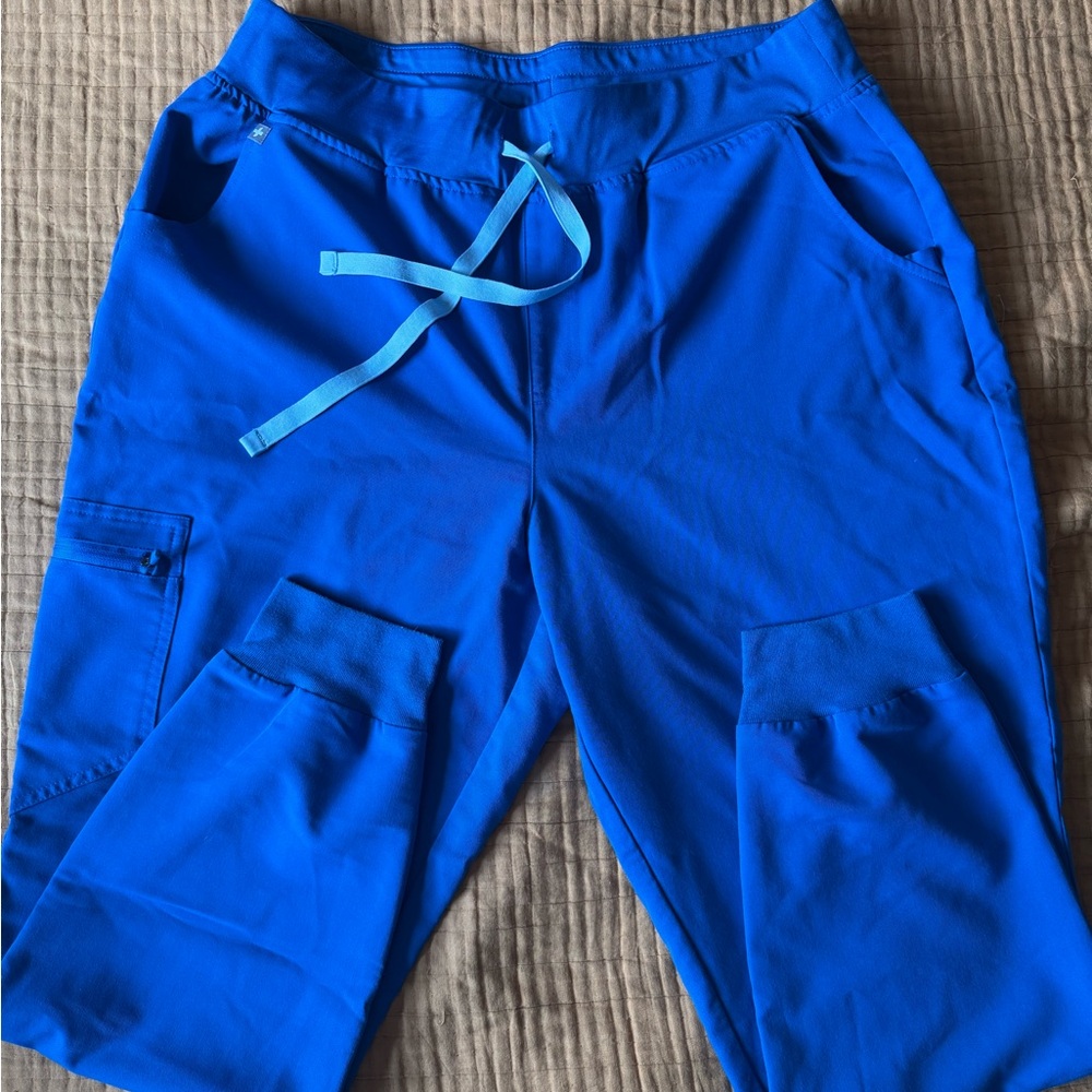 FIGS XL ROYAL BLUE WOMENS HIGH WASTED ZAMORA JOGGERS